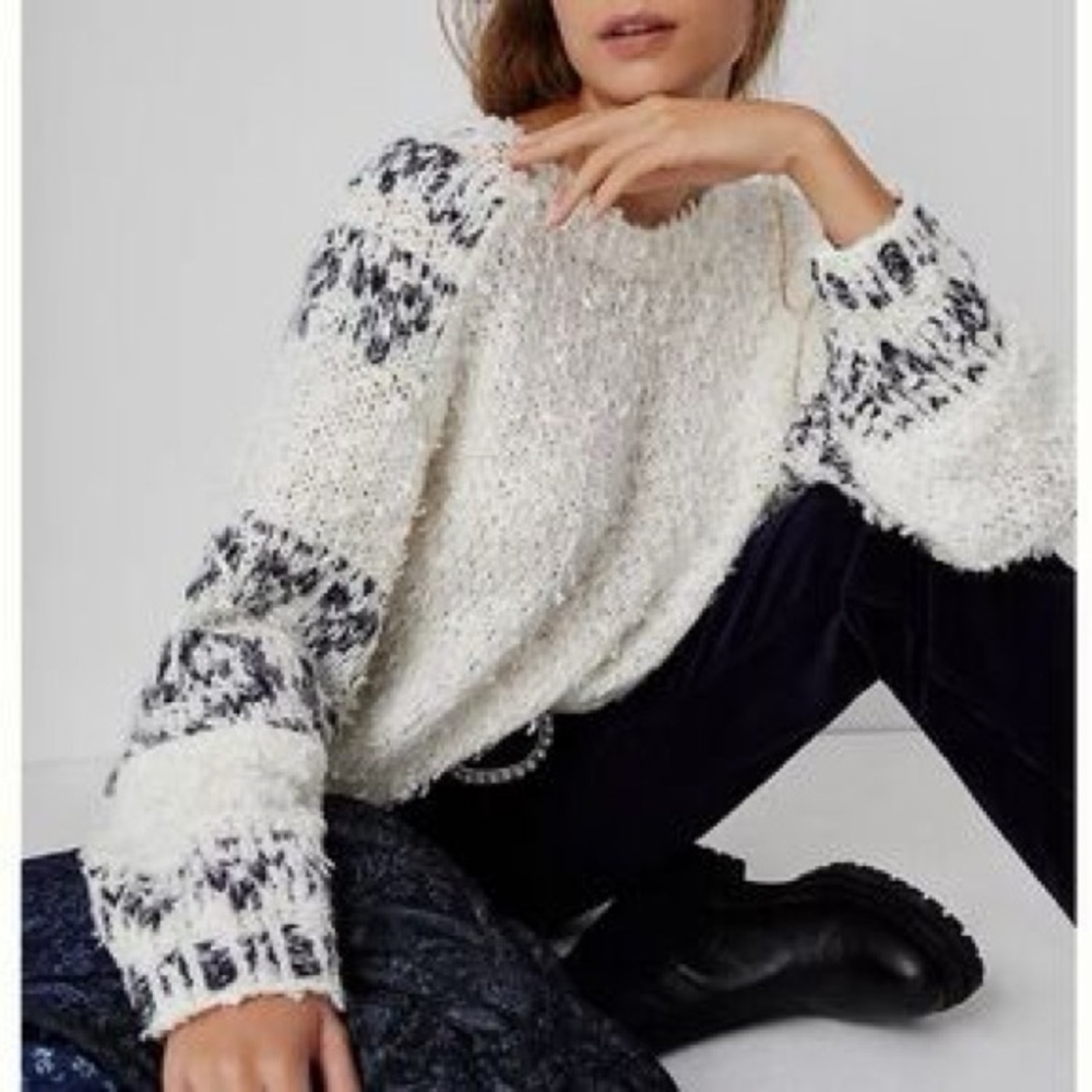 Anthropologie Pilcro Alpaca Blend Women’s Oversized Ivory Sweater Sz Small - Picture 16 of 16